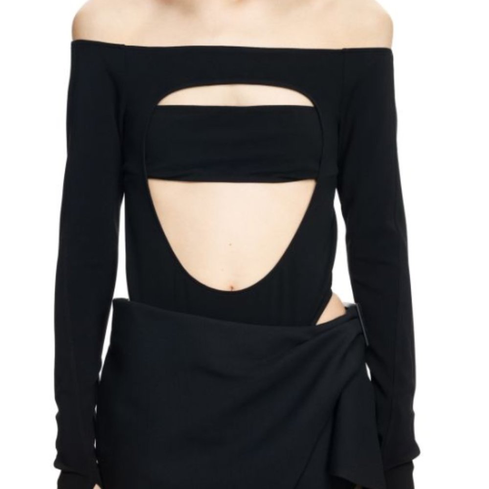 NWT Mugler x H&M Cut-out Bodysuit